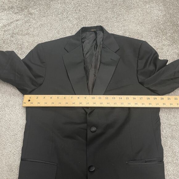 Hart Schaffner & Mark Nordstorm Blazer Suit Jacket Mens 38R Black Formal Work - Picture 6 of 11